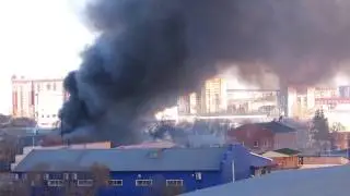 Пожар на складе фейерверков