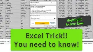 Auto Highlight Row in Excel | Stop Manually #excel #exceltips #exceltricks #msoffice #spreadsheets