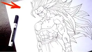 Como desenhar o Goku super sayajin 3 ultra instinto | How to draw | Dragonball super