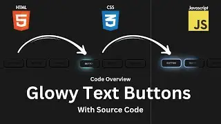 Glowy Text button with Hover Animation | HTML, CSS, Javascript | Code Showcase