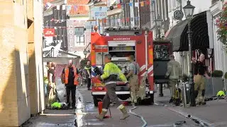 Brand op dak van kerkgebouw binnenstad Brielle