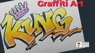 How to draw Graffiti Lettering KING 