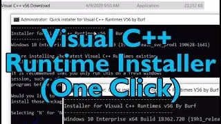How To Install Visual C++ Runtime Installer At Once