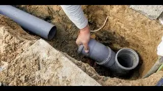 Excavation For Sewerage Pipe On Site