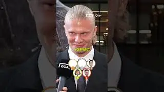 Erling Haaland ranquea a ciegas a cinco centrocampistas legendarios 👁 @The_PFA #futbol