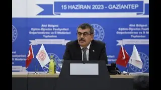 Bakan Tekin’in Gaziantep Afet Koordinasyon Merkezindeki Eğitim Değerlendirme Toplantısı Konuşması