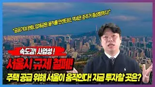 속도감! 사업성! 서울시 규제 철폐! 주택 공급 위해 서울이 움직인다! 지금 투자할 곳은?