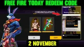 FREE FIRE REDEEM CODE TODAY 2 NOVEMBER REDEEM CODE FREE FIRE | FF REDEEM CODE TODAY 2 NOVEMBER