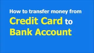 How to transfer money from Credit card to Bank account - 100% FREE