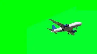 Green screen aeroplane  copyright free