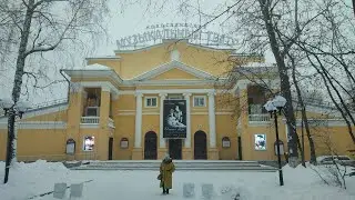 Конкурс-выставка снежной скульптуры в Центральном парке Новосибирска.