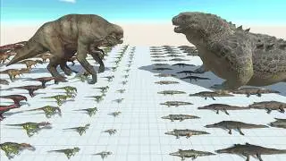 Dinosaurs and D-rex vs Crocodile and Titanus Doug Team - Animal Revolt Battle Simulator