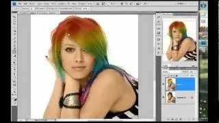 Photoshop CS5 - Cabelo Arcoiris