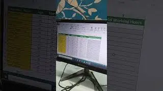 Excel में Employee's Working Hours कैसे जोड़े || #education #computer #shorts #viral #youtubeshorts