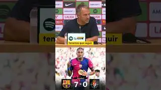 👀 ¿Está contento Hansi Flick tras el 7-0 del Barça? #shorts