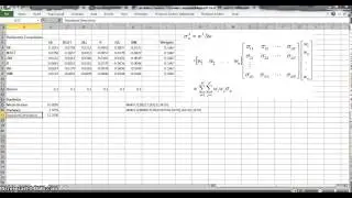 Calculating Portfolio Variance using the Variance Covariance Matrix in Excel