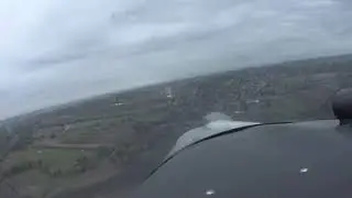 Посадка в Лодзи на полосу 07 в моросящий дождь / Lodz (EPLL) Landing with Light Rain