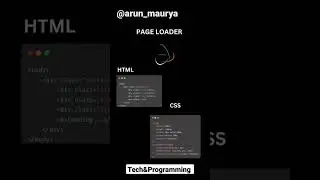 html css page loader source code 