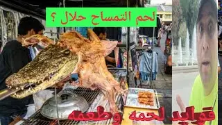 لحم التمساح حلال ؟ طعمه ايه وسعره ايه في تايلاند