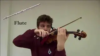 Instruments imitations on violin