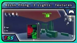 [Gaming: Showcase] Rec Room: Text Camera: Blinn Phong, 3 lights, textures, & light angle control