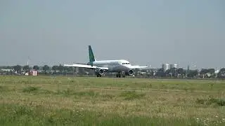 Aer Lingus Airbus A320 landing to Amsterdam Schiphol Airport