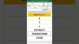 What is E.T.L in Power BI #EXCELZONSHORTS #Shorts