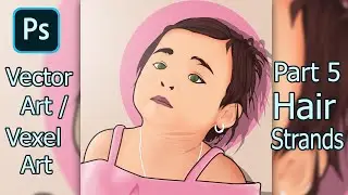 How to make art with Pen Tool | Photoshop Tutorial - Part 5 Hair Strands