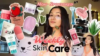 My weekly Skincare Routine *NON-SPONSORED*😉 #skincareroutine |face mask,sheet mask,scrub…