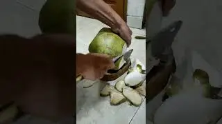 peeling green coconut/ASMR