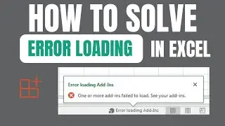 Error Loading Add-ins Excel and Office Tools