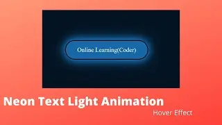 Neon Text Light Animation With Html And CSS ||Coder @Mr Logic