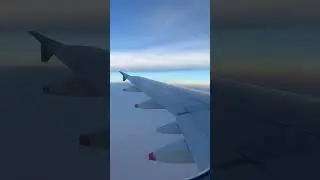 Beautiful sky view outside the plane window