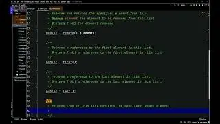 Java ListADT Generic T Interface
