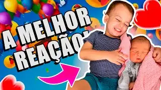 REAÇÃO DO IRMÃO MAIS VELHO CONHECENDO A IRMÃ MAIS NOVA! | Theo conheceu a Maluzinha