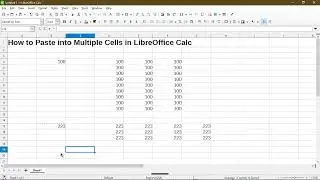 How to Paste into Multiple Cells | LibreOffice Calc