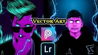 Neon glowing vector art 😍 photo editing only 4 step_|_Amol Editz