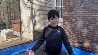 Davi Pretend Play with trampoline 