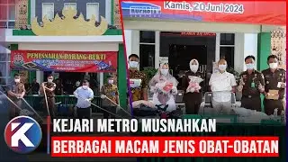 Kejari Metro Musnahkan 37,172 Gram Obat-obatan