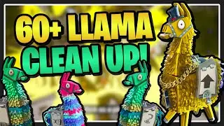 CLEANING UP 60+ LLAMAS FROM LAST SEASON - Fortnite Save the World Llama Opening