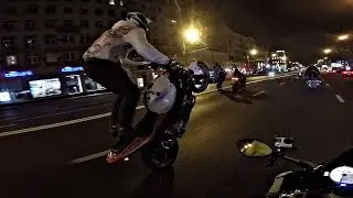 Незаконный Массовый Street Kill по ночным улицам Москвы || Навал и стантрайдинг