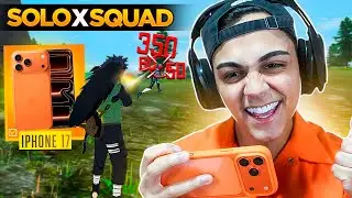 SOLO VS SQUAD NO NOVO IPHONE 17 PRO MAX!! FREE FIRE MOBILE