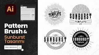 Adobe illustrator Eğitimi | Pattern Brush Nasıl Yapılır? | Sunburst Tasarımı