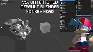 Friday Night Funkin' Vs Untextured Default Blender Monkey Full Week