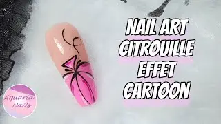 Nail art citrouille effet cartoon  TUTO nail art