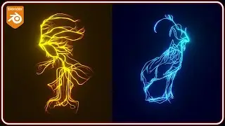 Abstract Glowing Lines Animation in Blender