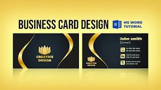 How to Make Business Card in MS Word | Visiting Card Design Tutorial in MS Word