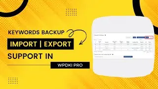 Import OR Export Keyword Set In WPDKI PRO | WPDKI.COM