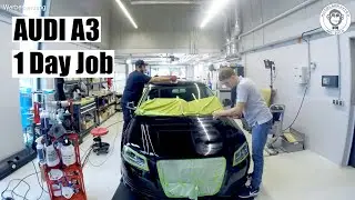 ODJ One Day Job I Lackaufbereitung & Polymerversiegelung AUDI A3 Uni schwarz I AUTOLACKAFFEN