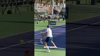 Jannik Sinner and Cam Norrie battling it out in practice at Indian Wells last year 👀